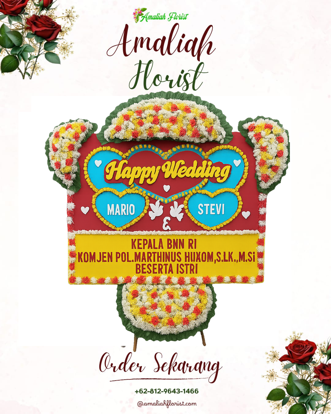 Papan Bunga Pernikahan Senori