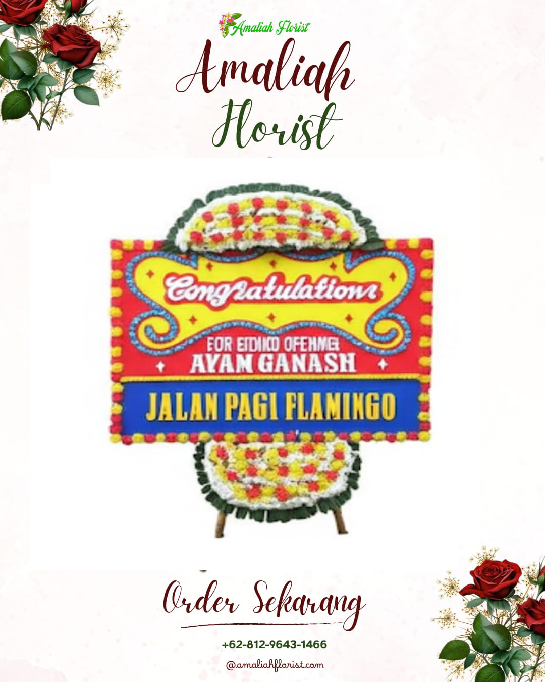 Sewa Papan Bunga Senori
